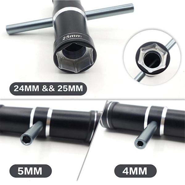 1:5 Modellbil Aluminiumlegering 4.0mm 5.5mm 24mm 25mm Hexagonhylsa Adapter Demontering och Montering