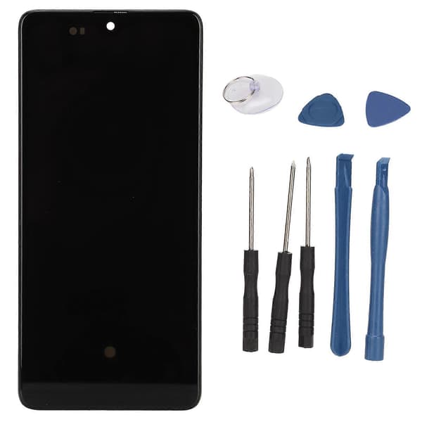 OLED Display Berøringsskjerm Digitizer Monteringserstatning med Ramme for Galaxy A71 A715F