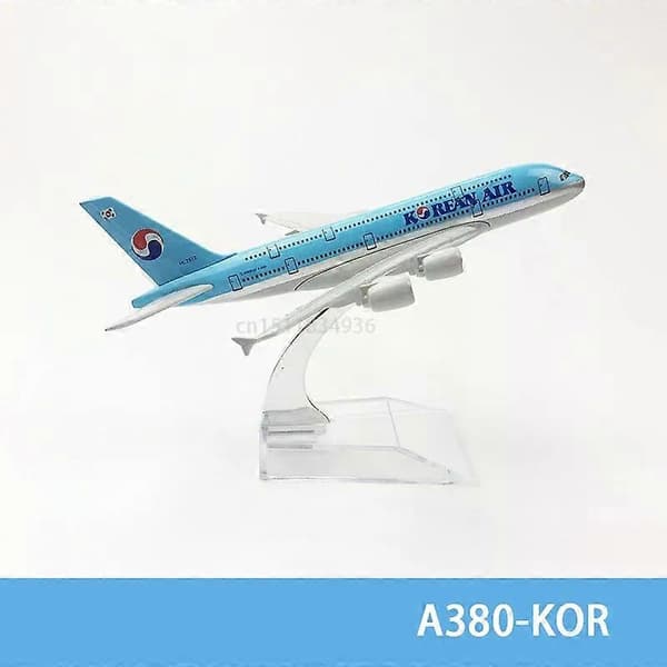 6 tommer 15 CM A380 A350 A330 A320 Concorde Støbt Flymodel Til Gaveindsamling A380 KOR