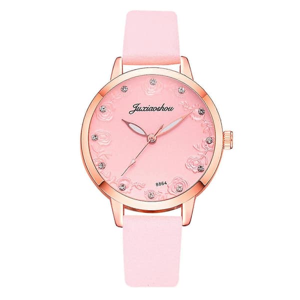 Elegant minimalistisk mode med rem urskive dame quartz ur gaveur