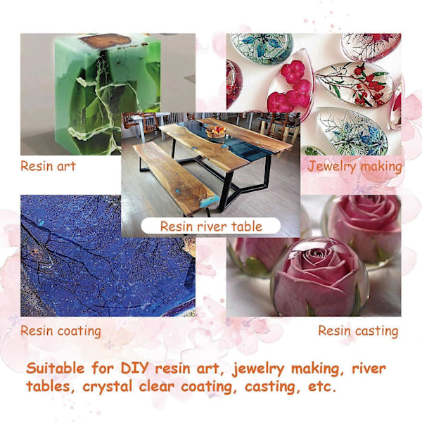 Dowmoon Krystal AB Resin Lim, DIY Håndlavede Håndværk Høj Transparent Krystal Dråbelim Hurtigtørrende Hærdelim
