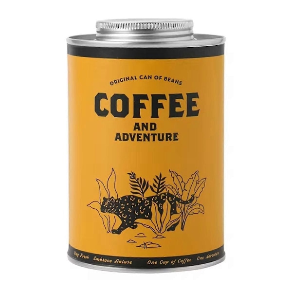 Kaffebönförvaringsburk - Portabel, Livsmedelsgodkänd, Förvaringstank av Bleckplåt, Fräschörbevarande Andningsbar Plåtlåda för Camping & Hem B