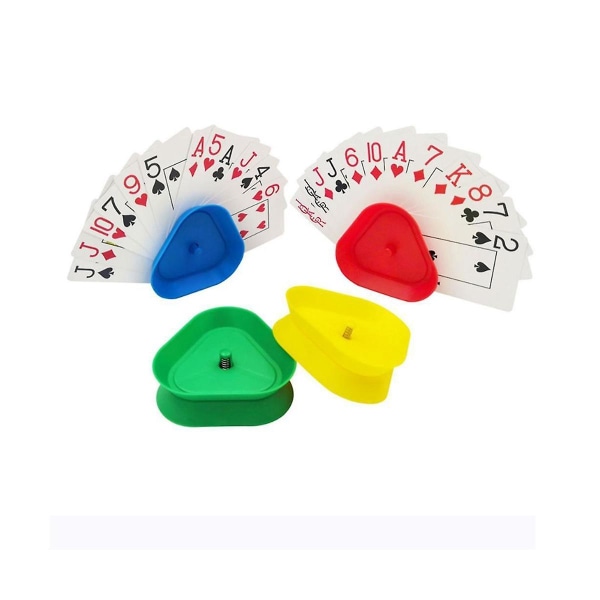 16 stk Spil Poker Holder Spil Kort Holder Plade Trekant Spil Kort Organizer Plastik Familie Spil Bil