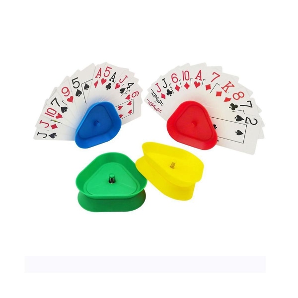 16stk Spill Poker Holder Spille Kortholder Plate Trekant Spillekort Organizer Plast Familie Lekebil