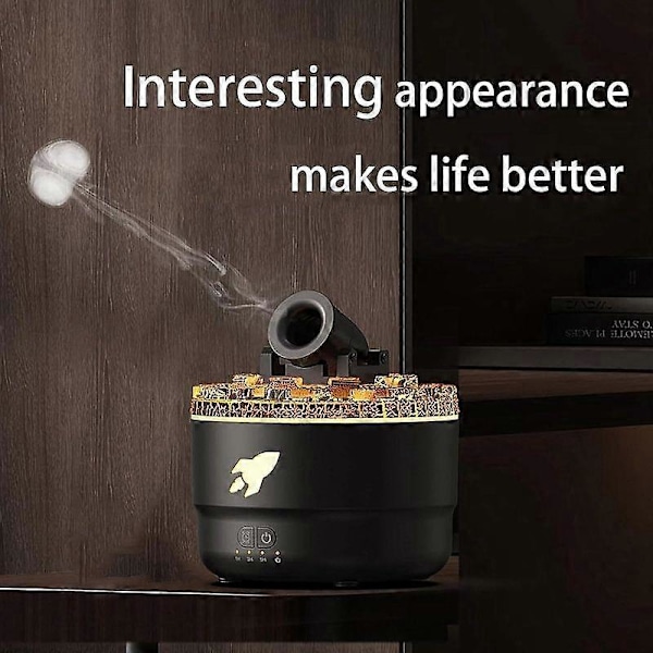 2 STK Mini Kanon Luftfugter Aroma Diffuser med 2 Tilstande 7 Farver LED Timer og Justerbare Indstillinger Tårn Luftfugter A