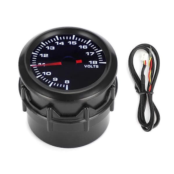 52mm / 2 tommer Enkeltfarget LED Voltmeter Dashbordmåler Bilmodifisering Instrument