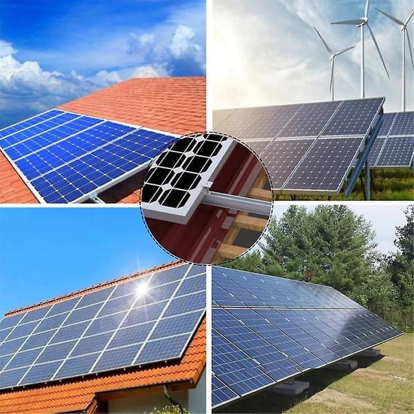 Solpanel Monteringsfäste Skenor Klämma Fästmodul Montering Pv Solenergi Tillbehör Trapetsformat Tak 35mm