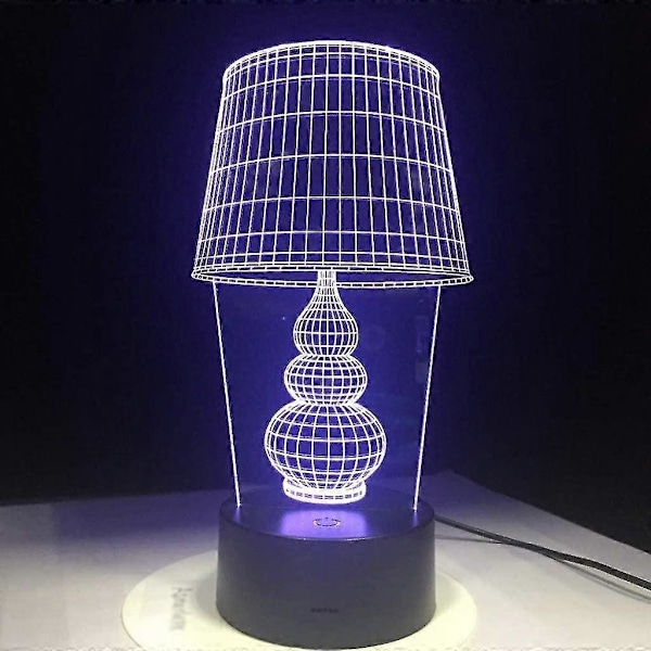 Kreativ 3D Nattlampe, Plug-in Sengelampe, LED Stereo Nattlampe Baby Matelampe