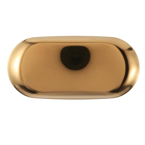 Oppbevaringsbrett i metall Gull Oval prikket fruktfat Småting Smykker Visningsbrett Speil
