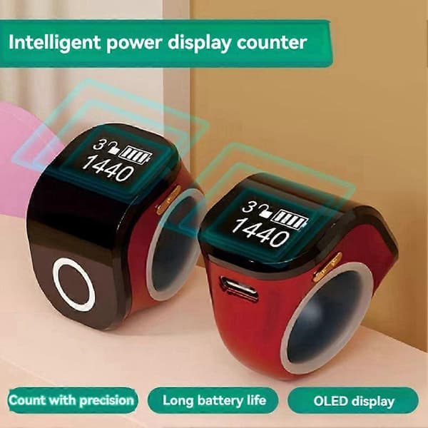 Digital Tæller Bærbar Point Genopladelig Ring Ring Ide Tæller Smart Touch Finger Tæller