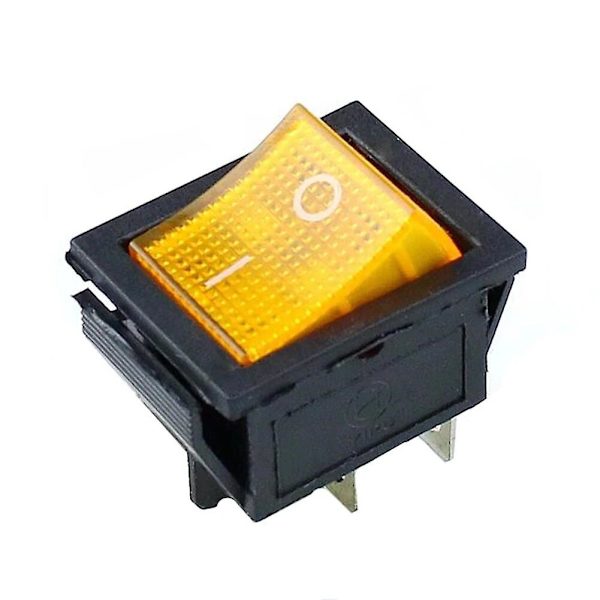 Brytare PÅ/AV 4 stift med ljus 10A AC125-250V KCD4 Liten knapp för kylskåp Elkokare Vattenautomater