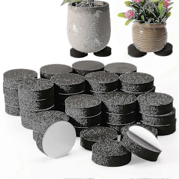 100 stk 50 stk Plantepotføtter Heveputer Naturlig Gummi Blomsterpotte Matte Usynlige Potteføtter For Tunge Utendørs Planter 50MM