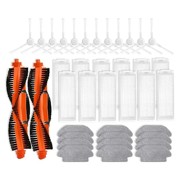 For Robotstøvsuger T12 / S10 / S12 / B106GL Erstatningsdeler Hovedsidebørste Hepa Filter Mopp Klut Tilbehør