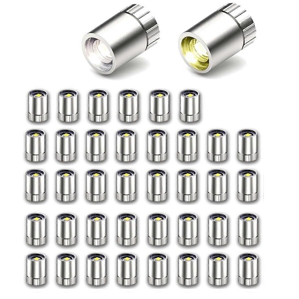 40 st Miniatyr LED-lampor, Små Lampor för Hantverk, Batteridrivna Miniatyr Lampor, Dekorationsmaterial för Inomhus och Utomhus