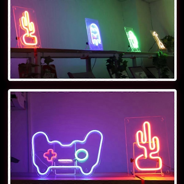 Neonskylt, Deco Led Neonskylt Lampa, Neonskyltar för Väggdekor, LED Neonljus för Sovrum, Tonårspojkar, Spelrum, Bar, Födelsedag, Cool Dekoration Estetik