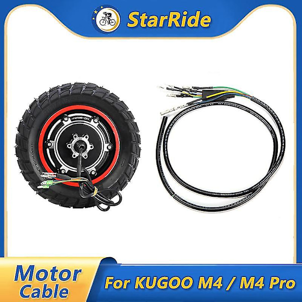 10 tommers motorkabel for M4 / M4 Pro elektrisk scooter Hall Senor-kontakt støtte 250w 350w 500w motortråd reparasjonsdeler