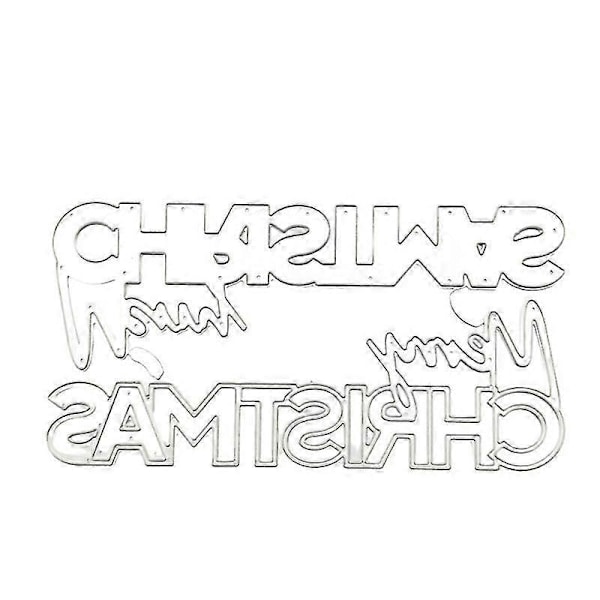 Jul Scrapbooking Metal Skærestencils Papirkort Håndværk Stencil Prægning DIY