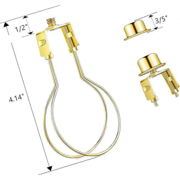 Lampskärm Harphållare Adapter Kit - 2-pack (guld)