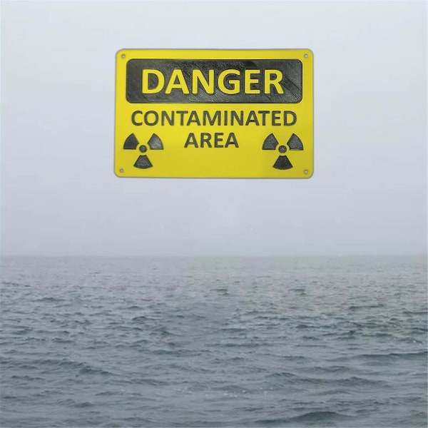 Metalllapper med høy synlighet Advarselsskilt for kjernefysisk stråling identifiserer effektivt farer Holdbar a