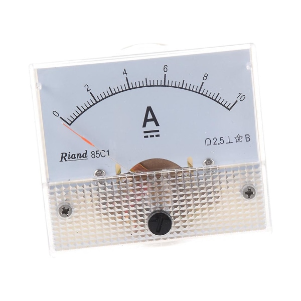 85c1 Dc 0-10a rektangel analog panel amperemetermåler