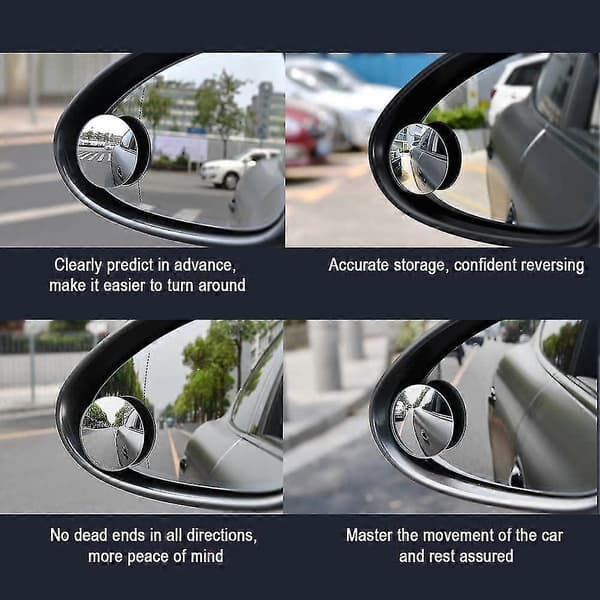 Blindsonespeil for bil, Ilyplus 360° roterbart vanntett konvekst bakspeil sidespeil 6417242337421