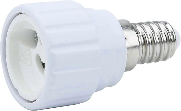4X Lampesokkel Adapter E14 til GU10 i Hvid - Sæt med 4 Omformningskonvertere til LED Pærer s202412121186