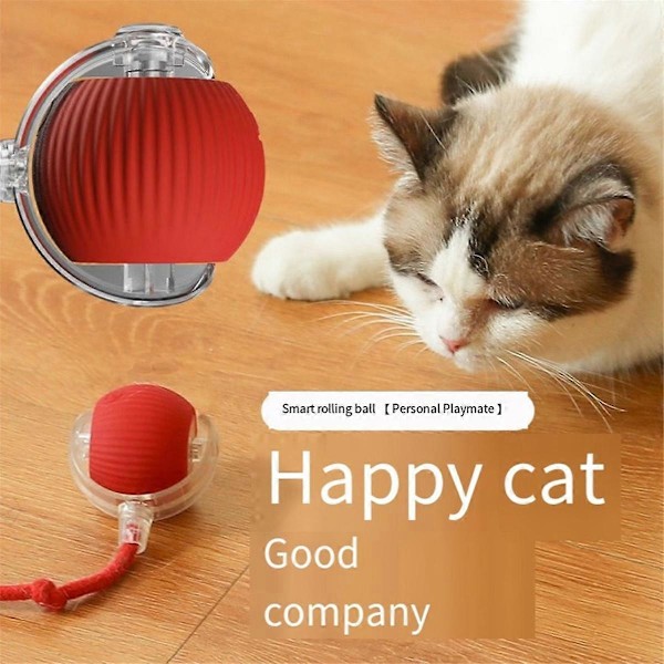 Smart Cat Toy Automatisk Rullande Boll Falsk Svans Laddningsbar Elektrisk Husdjur Interaktiv Leksak Hund Katt Tr