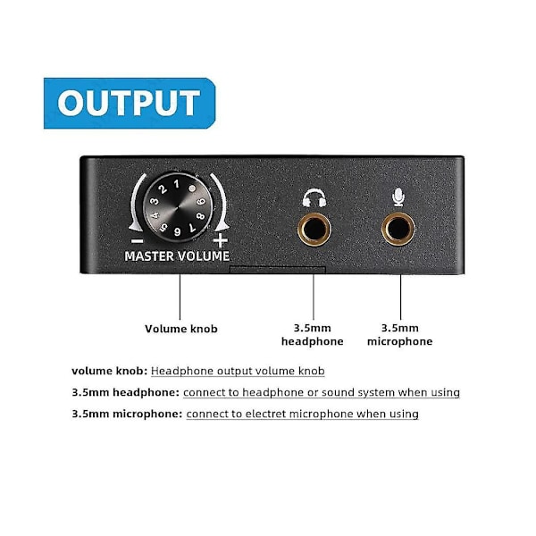 Usb-c Lydkort Audio Ekstern 3.5mm Mikrofon Audio Adapter Lydkort Til Pc Laptop Headset Usb Lydkort