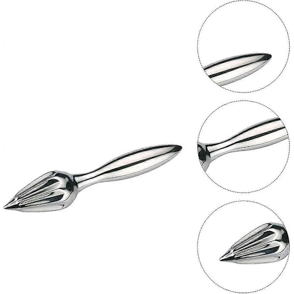 Citruspresser i metal, rustfrit stål, citronpresser, appelsinpresser, frugtpresser, værktøj til hjemmekøkken og bar (1 stk., sølv) Z