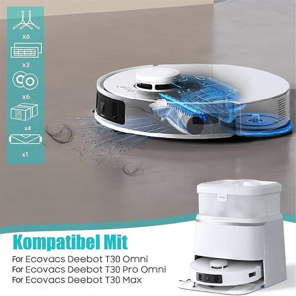 Til Ecovacs Deebot T30 Pro Omni Støvsuger Hoved Sidebørste Poser