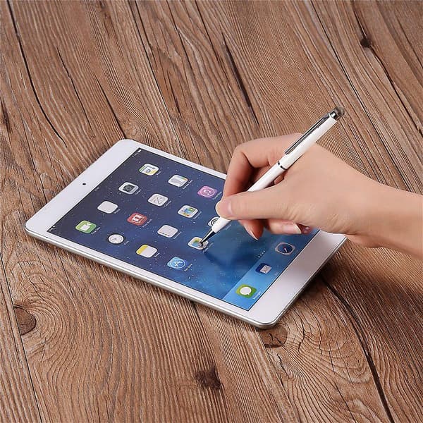 Universal Touch Screen Stylus Pen med Kludhoved - Hvid