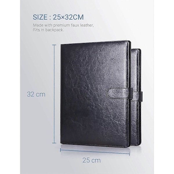 Mappe A4 Clipboard Mappe Konferencemappe til Juridisk Blok, Kunstlæder Mappe Arbejdsskrivning