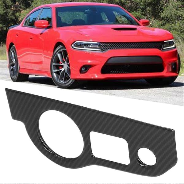 Karbonfiberstil Headlight Switch Button Panel Trim Erstatning for Dodge Charger 2011?2021
