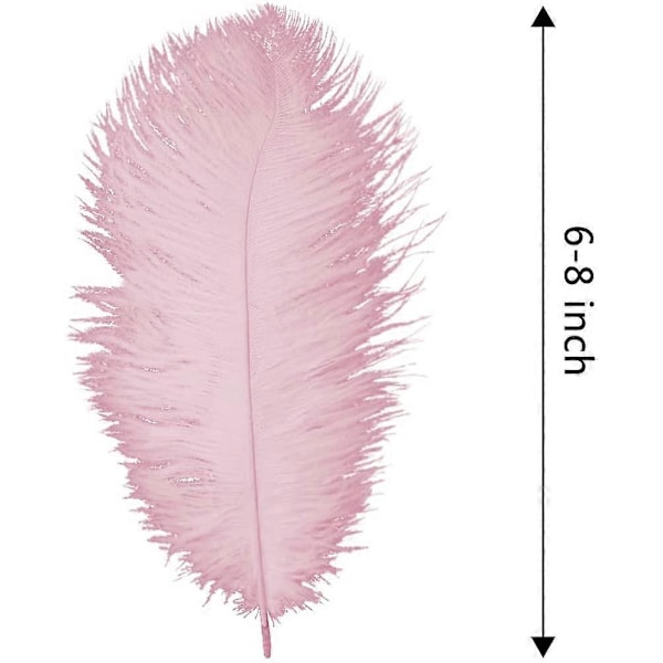 20 stk. Rosa Strudsefjer Plume 8-10 tommer (20-25 cm) Bulk til Bryllup, Påske, Gatsby Dekorationer
