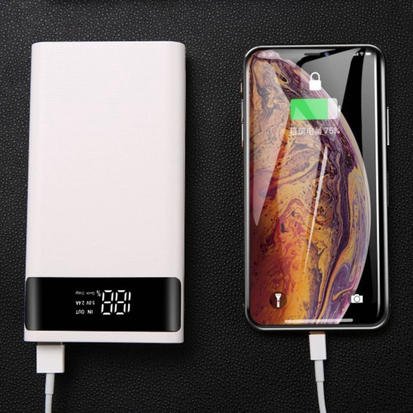 18650 Batteri Power Bank Box 22.5W Hurtig Opladning LCD Display 20000MAh Power Board til 6X18650 Batteri Powerbank Case(A)