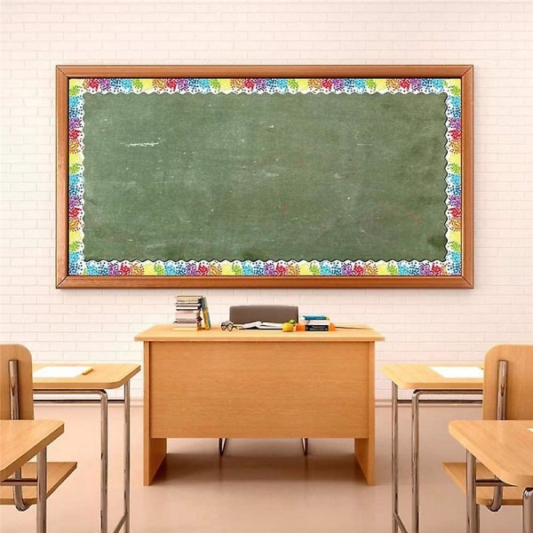 Oppslagstavle-klistremerker, 66,5 fot dekorasjonskanter for oppslagstavle/svarte tavler, for Classr