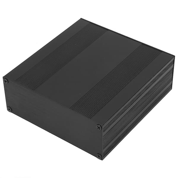 DIY Elektronisk Projekt Kabinet - Sort Aluminium Splitboks