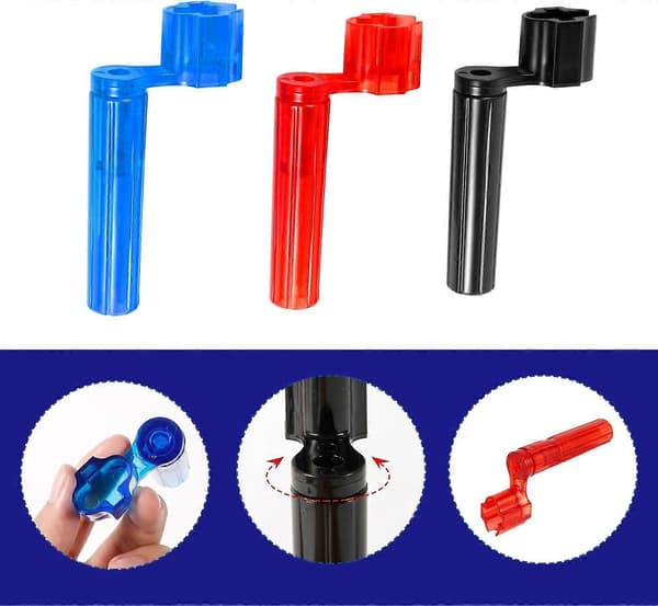3 stk Gitarstrengvikler, 2 i 1 Gitarstrengverktøy Brostiftfjerner Speed Peg Puller W