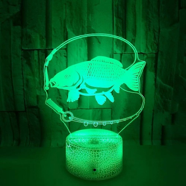 3D Nattlampe med Cyberpunk-kunst og Futuristisk Design, Visuelt Slående, LED-lyskilde, Ideell for Hjemmedekorasjon og Gave (Sprekk)