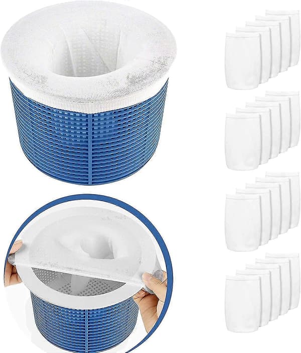 20 stk. Pool Skimmer Sokker, Genanvendelige og Super Elastiske Skimmer Sokker