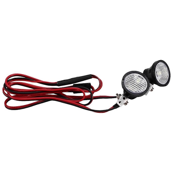 LED-lys Lyse Frontlykter Spotlight for 1/10 RC Crawler Bil TRX4 TRX6 Axial SCX10 90046 Rund 2L
