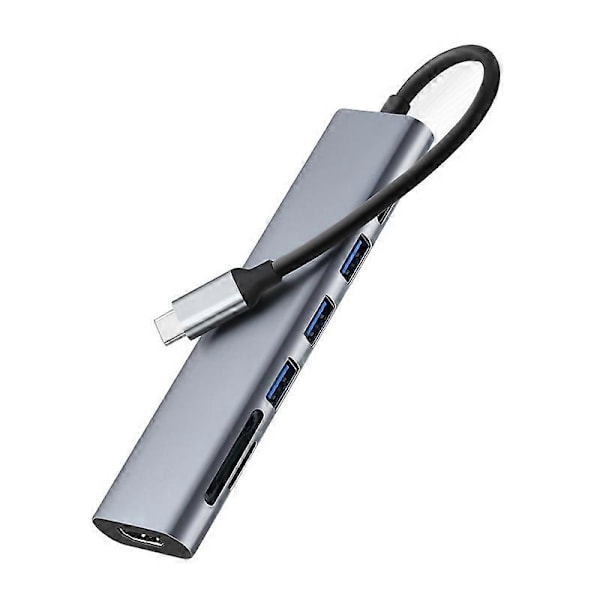 Syv-i-ett ekspansjonsdokk type-c til hdmi4k usb3.0 pd hurtiglading SD/TF syv-i-ett HUB-konverter