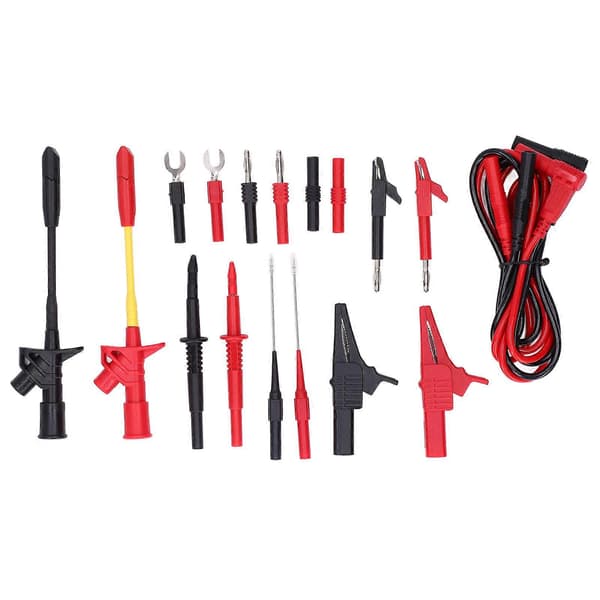 Multimeter Testledning Krokodilleklemme Bananplugg Piercing Probe Sett Kit for Vedlikehold