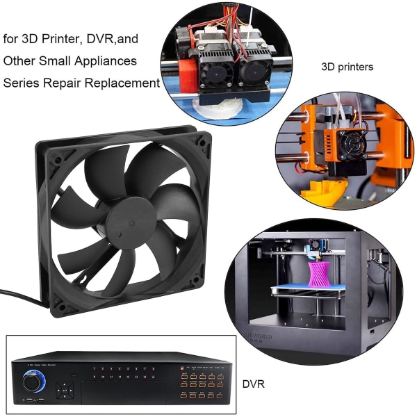 Reitittimen jäähdytystuuletin, DIY PC-jäähdytin TV-boksi Langaton jäähdytys Hiljainen hiljainen DC 5V USB 120 mm tuuletin (vakio