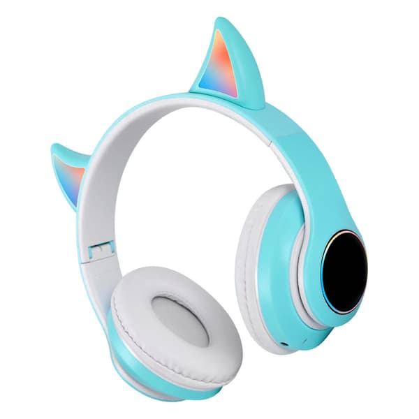 Sammenleggbare Bluetooth Hodetelefoner HiFi Glødende Effekt Lett Komfortabelt Søtt Trådløst Headset Grønn