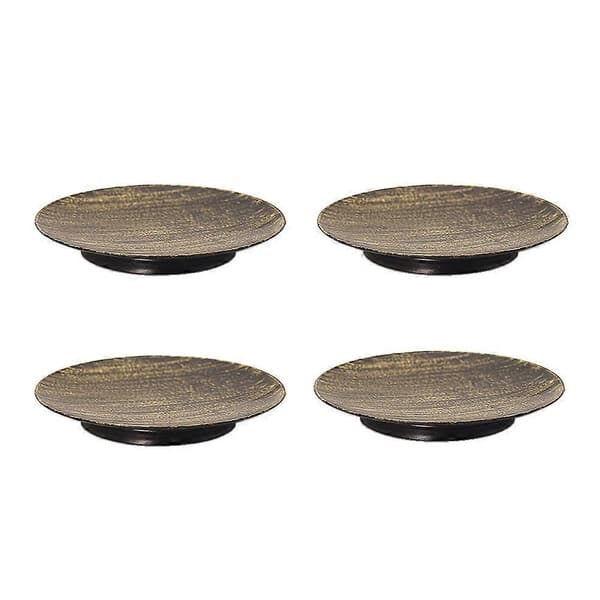 4 Pakk Lysestaker Plate, Lysestake for Søylelys Te Lys, Bursdag Middag Dekorasjon