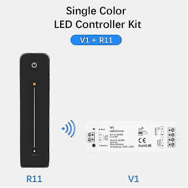 LED-dimmer 12V 5V 24V 36V 8A PWM Trådlös RF-brytare med 2.4G ljusstyrkejustering Kontaktfjärrkontroll
