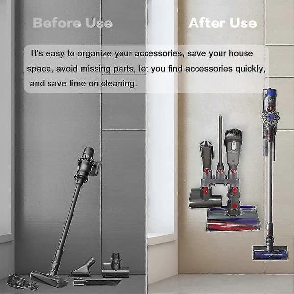 Abclife Tillbehörshållare för Dyson V11, V10, V8, V7, Väggfäste, Ersättning för Dyson Dammsugartillbehör