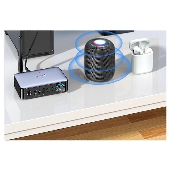 Bluetooth Audio Mottaker Sender NFC AUX 2RCA U-Disk TF 6.5 Mic Koaksial Optisk DSP Dekoding HIFI Trådløs Adapter A