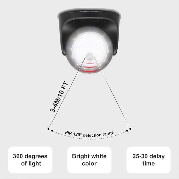 Ulkokäyttöön tarkoitettu LED-kohdevalaisin, ulkokäyttöön tarkoitettu kohdevalaisin liiketunnistimella, langaton ulkokäyttöön tarkoitettu LED-kohdevalaisin, 1000 lumenia, irrotettava pallo, 360 asteen kierto ja kallistus